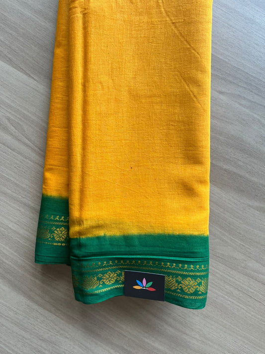 Contrast Small Annam Border Cotton Saree-22585