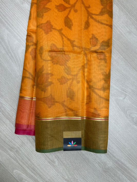 Printed Chanderi Cotton Silk Saree-23807-23808