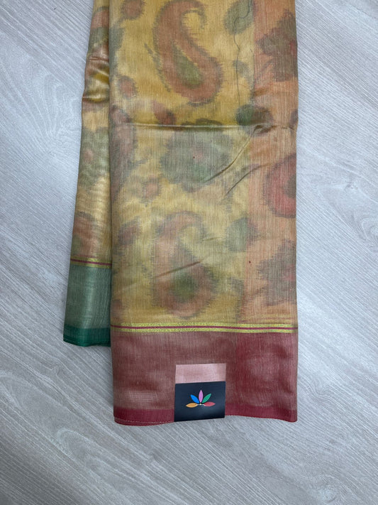 Printed Chanderi Cotton Silk Saree-23816