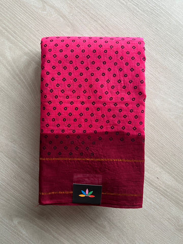 Zari Border Sungudi Print Pure Cotton Saree -26414-26415