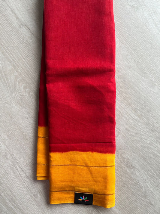 Contrast Border Cotton Saree-26432-26433