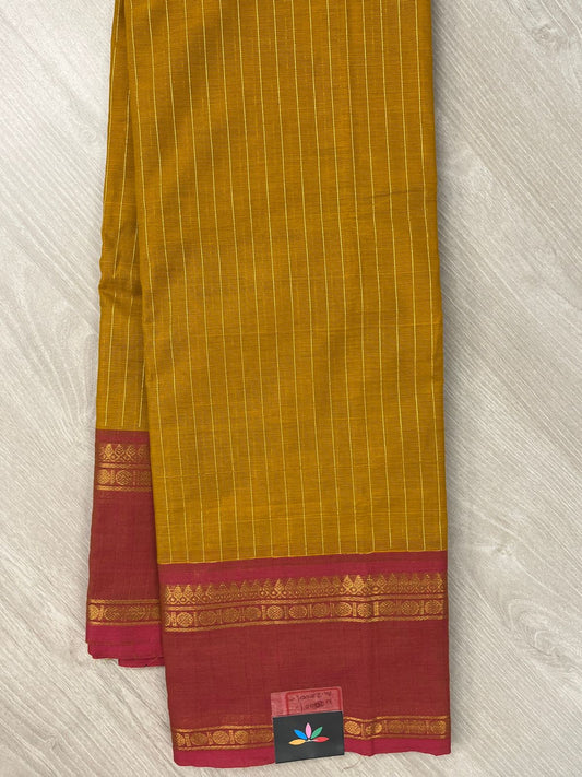 Striped Chettinad Cotton Saree - 26447