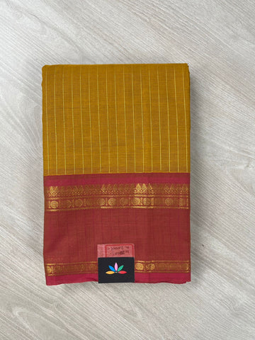 Striped Chettinad Cotton Saree - 26447