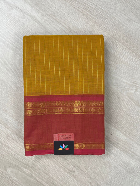 Striped Chettinad Cotton Saree - 26447