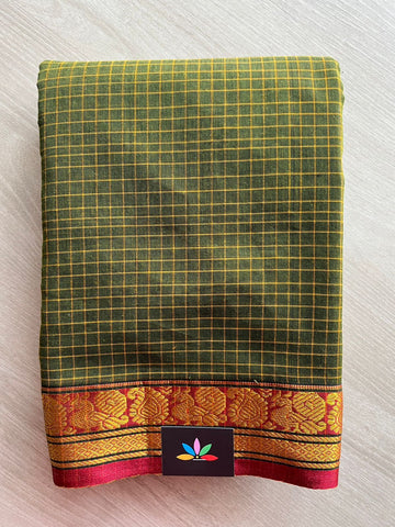 Annam Border Checked Cotton Saree -26775