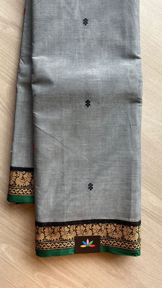 Thread Border Chettinad Cotton Saree - 25348