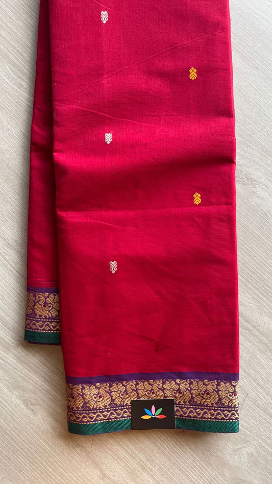 Thread Border Chettinad Cotton Saree - 25350