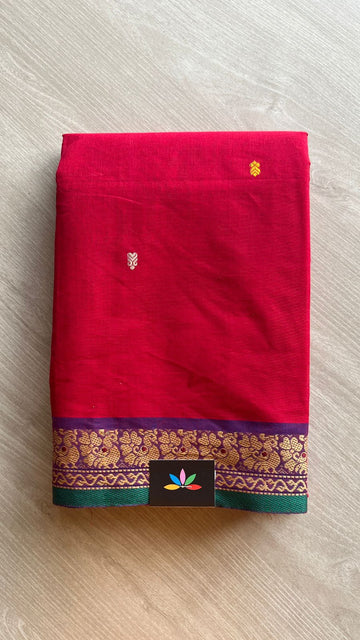 Thread Border Chettinad Cotton Saree - 25350