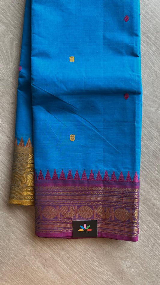 Zari Border Chettinad Cotton Saree - 25330