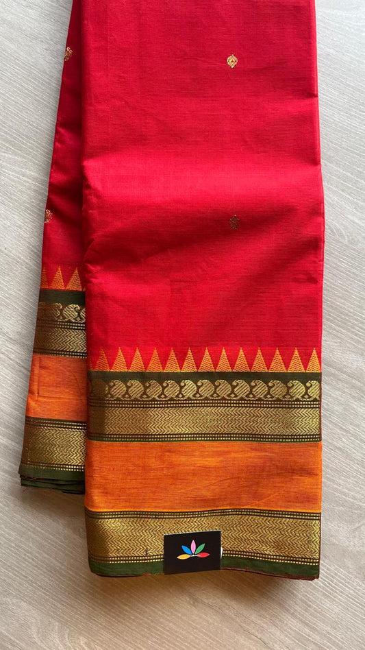 Zari Border Chettinad Cotton Saree - 25332