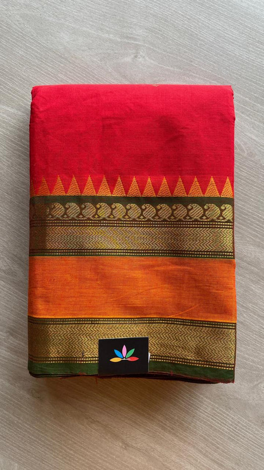 Zari Border Chettinad Cotton Saree - 25332