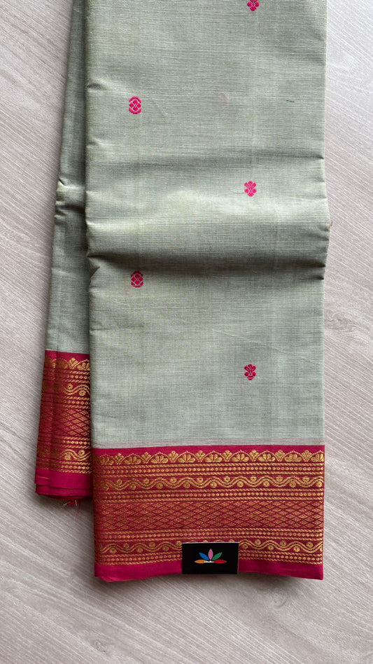 Zari Border Chettinad Cotton Saree - 25552