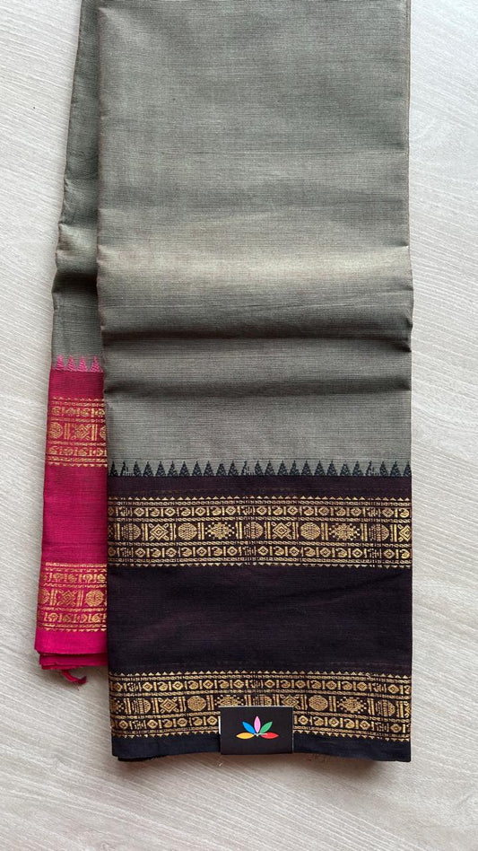 Zari Border Chettinad Cotton Saree - 25557