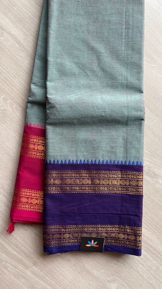 Zari Border Chettinad Cotton Saree - 25558