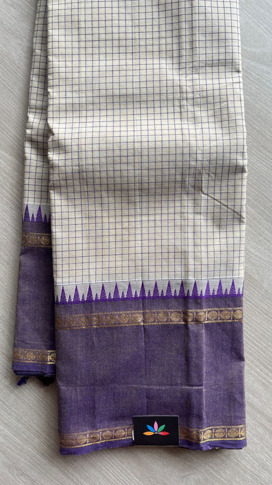 Zari Border Chettinad Cotton Saree - 25563