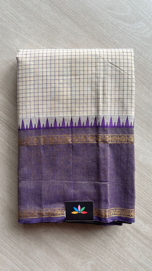 Zari Border Chettinad Cotton Saree - 25563