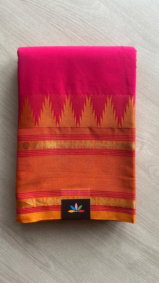 Zari Border Chettinad Cotton Saree - 25566