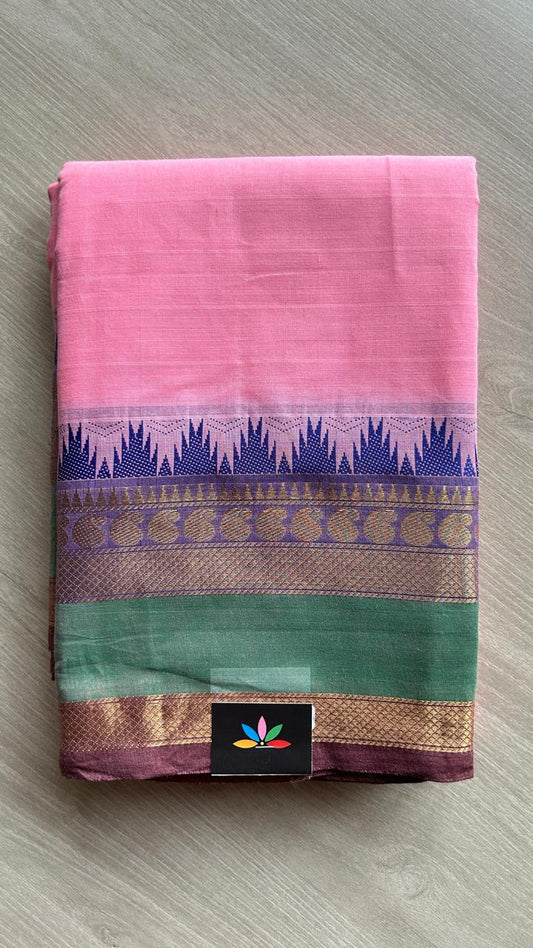 Zari Border Chettinad Cotton Saree -25568