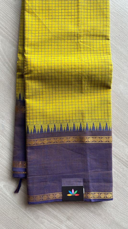 Zari Border Chettinad Cotton Saree - 25564