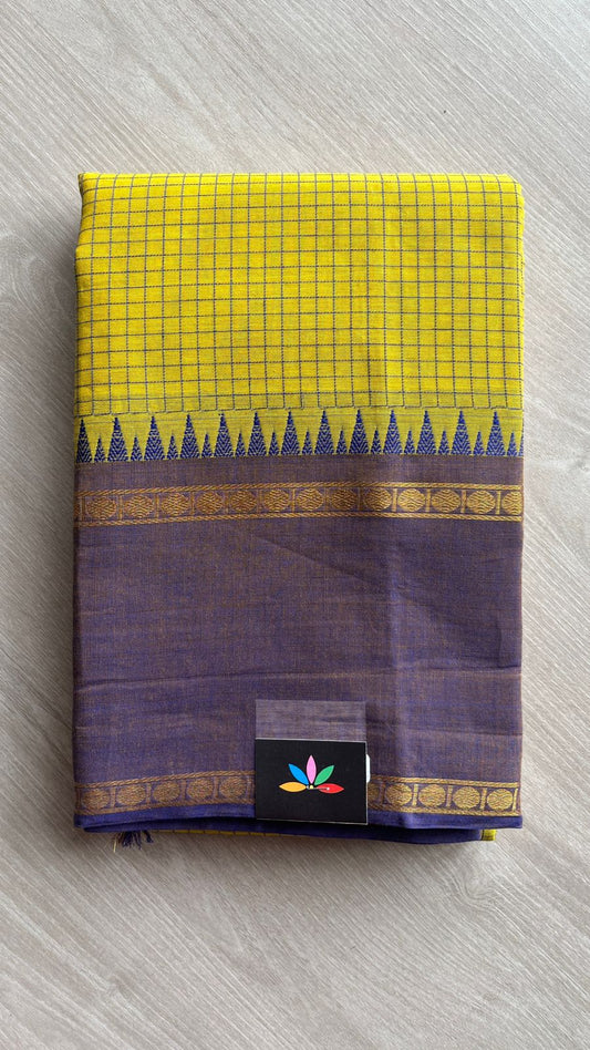 Zari Border Chettinad Cotton Saree - 25564