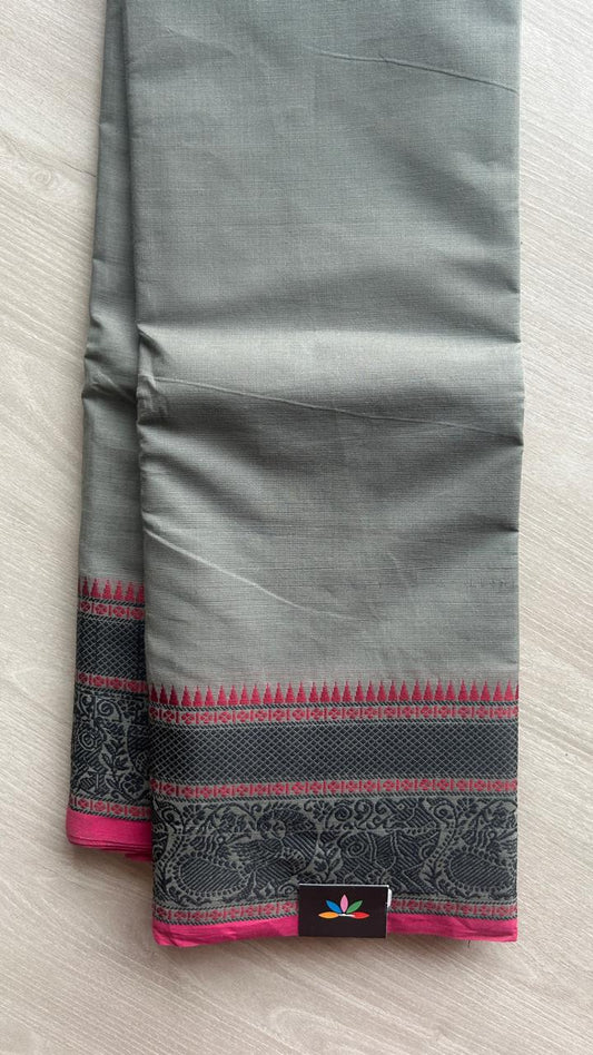 Thread Border Chettinad Cotton Saree - 25607