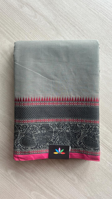 Thread Border Chettinad Cotton Saree - 25607