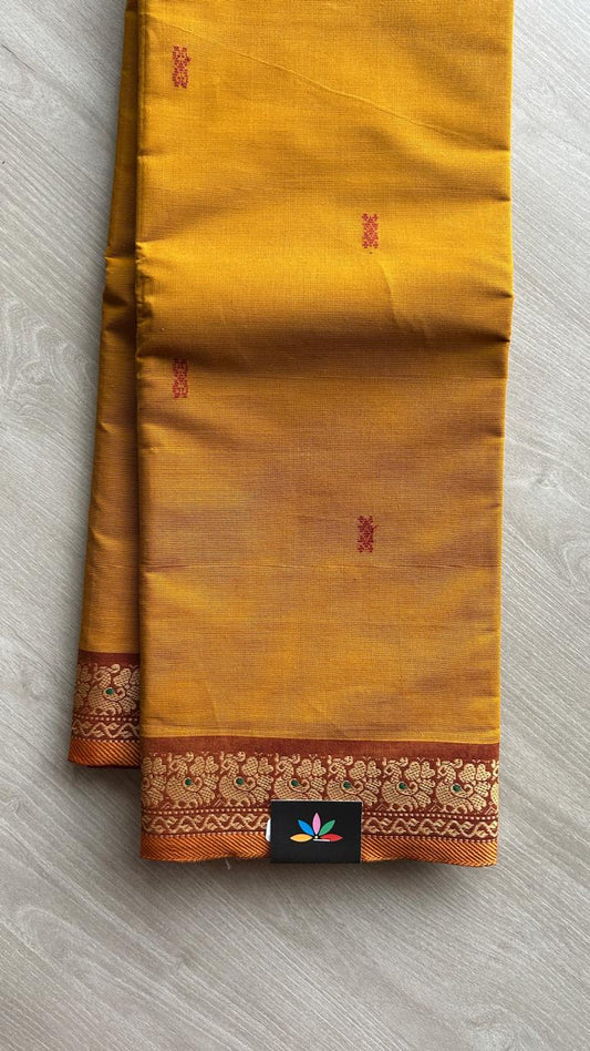 Thread Border Chettinad Cotton Saree - 25606