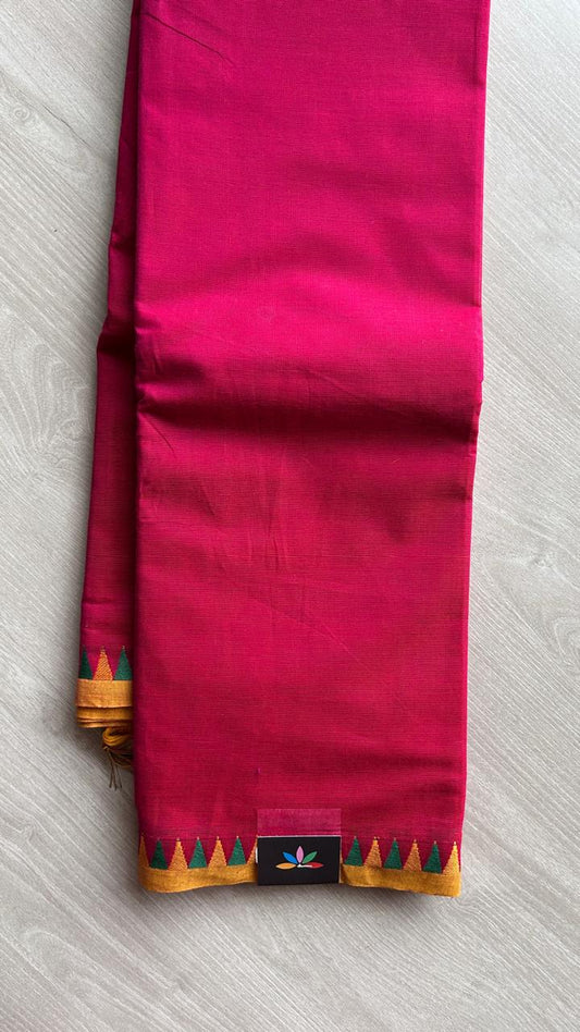 Thread Border Chettinad Cotton Saree - 25588