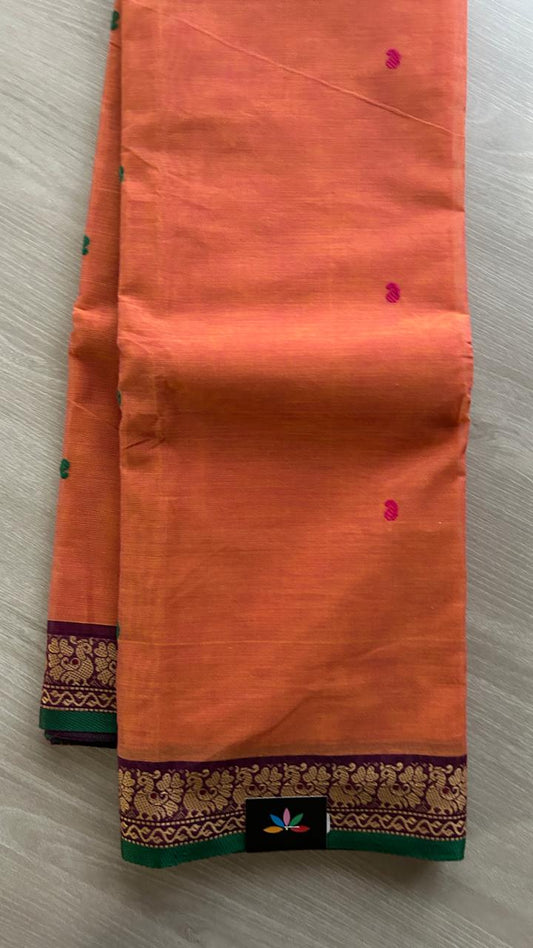 Thread Border Chettinad Cotton Saree - 25587