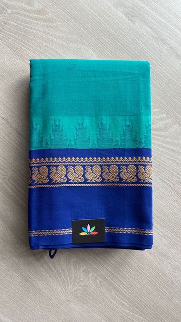 Temple Border Handloom Korvai Chettinad Cotton Saree -24678
