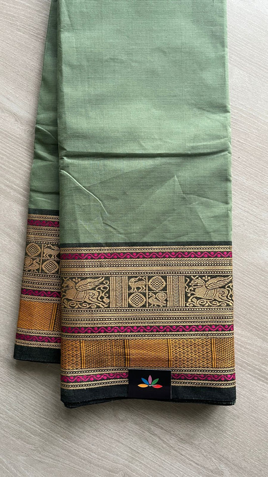 Big Border Chettinad Cotton Saree - 24688