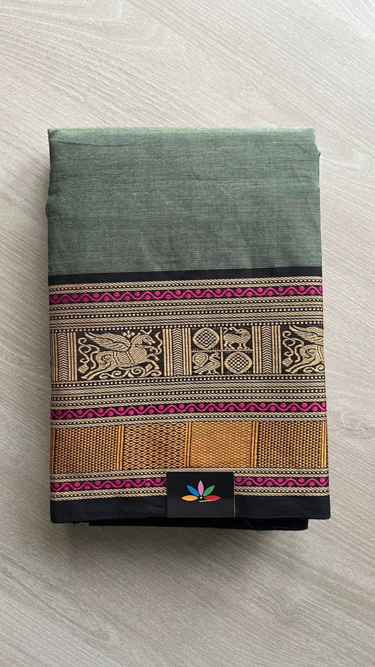 Big Border Chettinad Cotton Saree- 24687