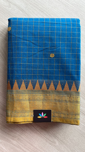 Checked Chettinad Cotton Saree- 25835