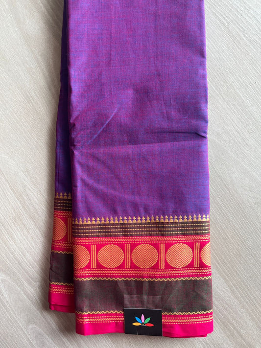 Thread Border Chettinad Cotton Saree (Without blouse) - 26882