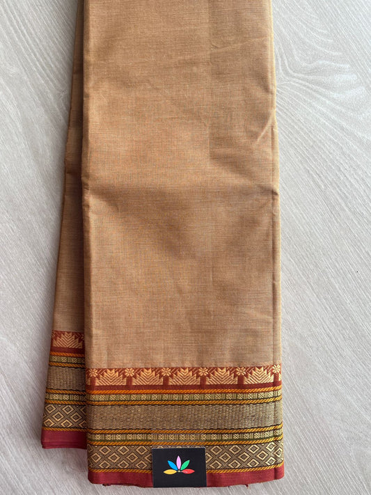 Thread Border Chettinad Cotton Saree (Without blouse) - 26886