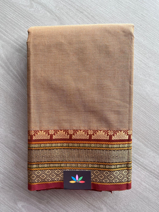 Thread Border Chettinad Cotton Saree (Without blouse) - 26886