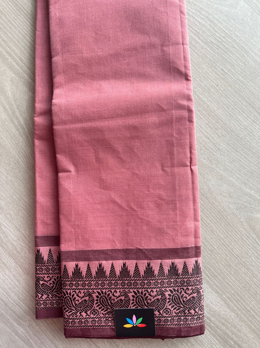 Thread Border Chettinad Cotton Saree (Without blouse) - 26887