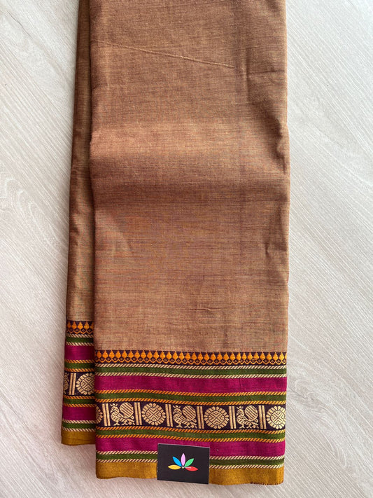 Thread Border Chettinad Cotton Saree (Without blouse) - 26916