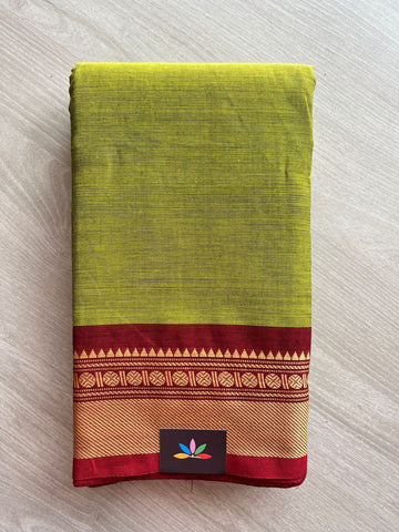 Thread Border Chettinad Cotton Saree (Without blouse) - 26898