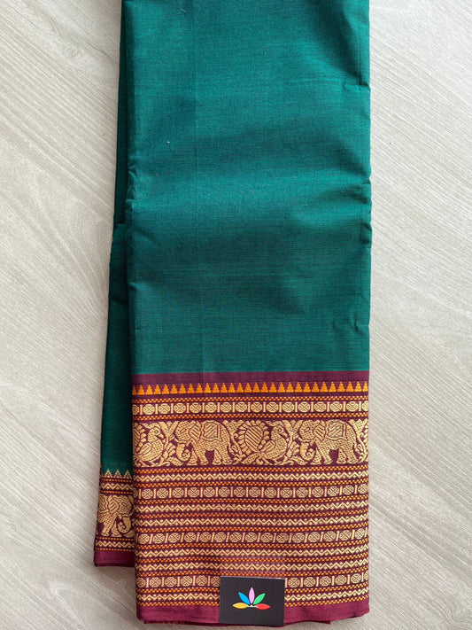 Thread Border Chettinad Cotton Saree (Without blouse) - 26900