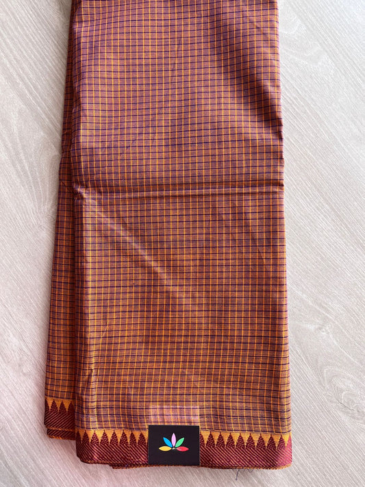 Striped Chettinad Cotton Saree - 26893