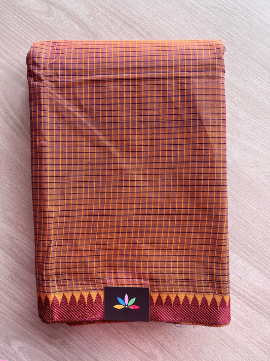 Striped Chettinad Cotton Saree - 26893