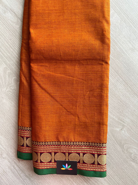 Thread Border Chettinad Cotton Saree (Without blouse) - 26902