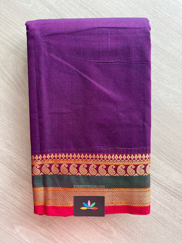Thread Border Chettinad Cotton Saree (Without blouse) - 26903