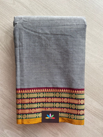 Thread Border Chettinad Cotton Saree (Without blouse) - 26905