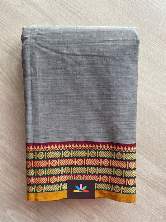 Thread Border Chettinad Cotton Saree (Without blouse) - 26905