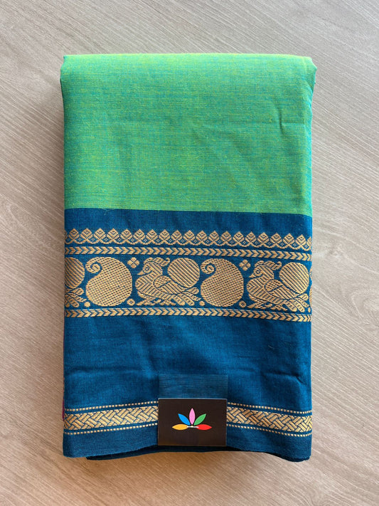 Thread Border Chettinad Cotton Saree (Without blouse) - 26915