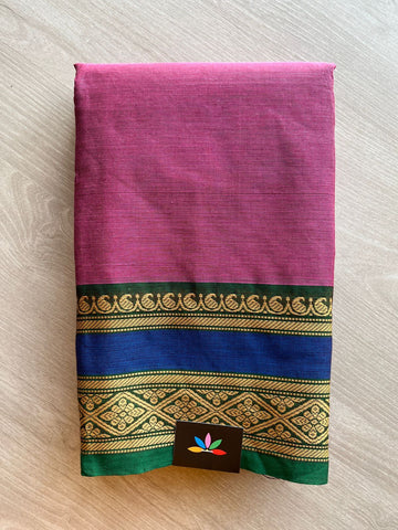 Thread Border Chettinad Cotton Saree (Without blouse) - 26908