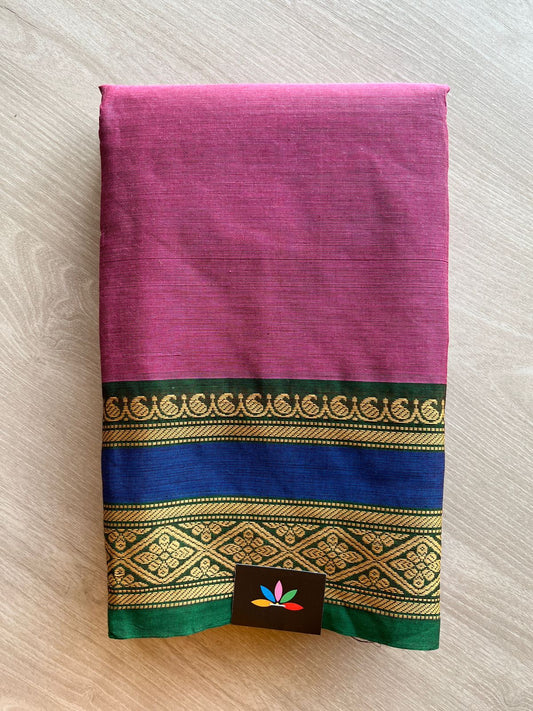 Thread Border Chettinad Cotton Saree (Without blouse) - 26908