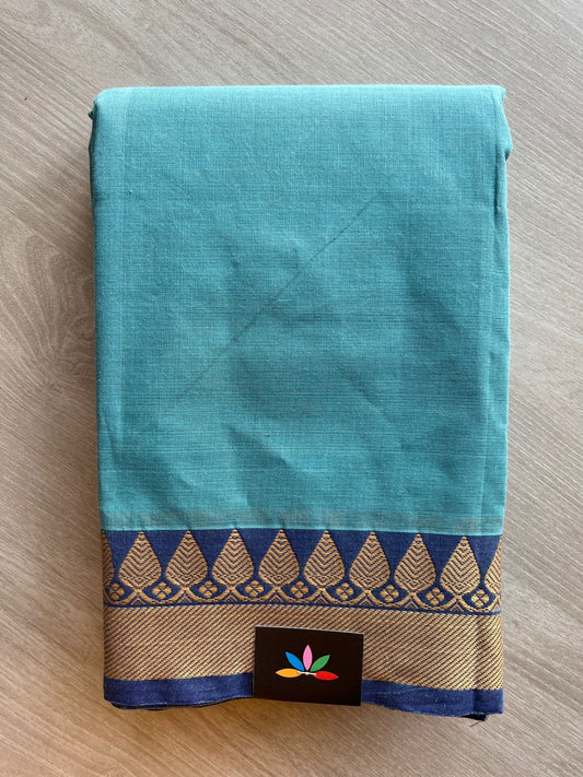 Thread Border Chettinad Cotton Saree (Without blouse) - 26910